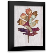Ioco, Fillippo 11x14 Black Modern Framed Museum Art Print Titled - Wood Inlay leaf 1
