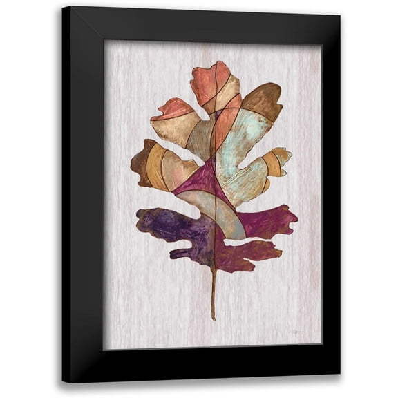 Ioco, Fillippo 11x14 Black Modern Framed Museum Art Print Titled - Wood Inlay leaf 1