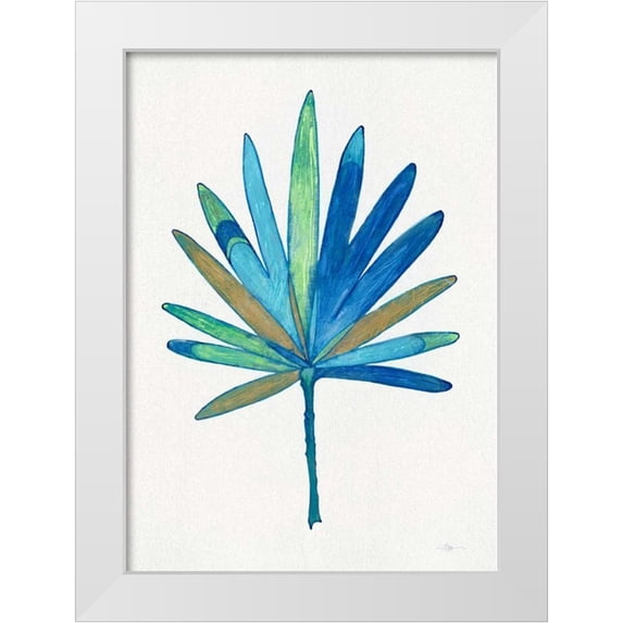 Ioco, Fillippo 14x18 White Modern Wood Framed Museum Art Print Titled - Miami Cool Palm