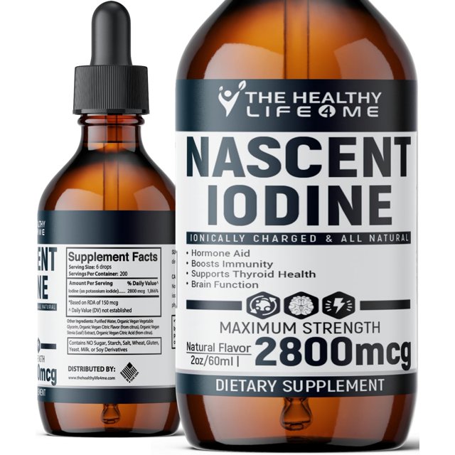 Iodine Organic 2800Mcg Potassium Iodide Iodine Supplement