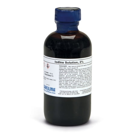 Iodine Solution, 0.08 M (2%), Aqueous, Laboratory Grade, 100 Ml