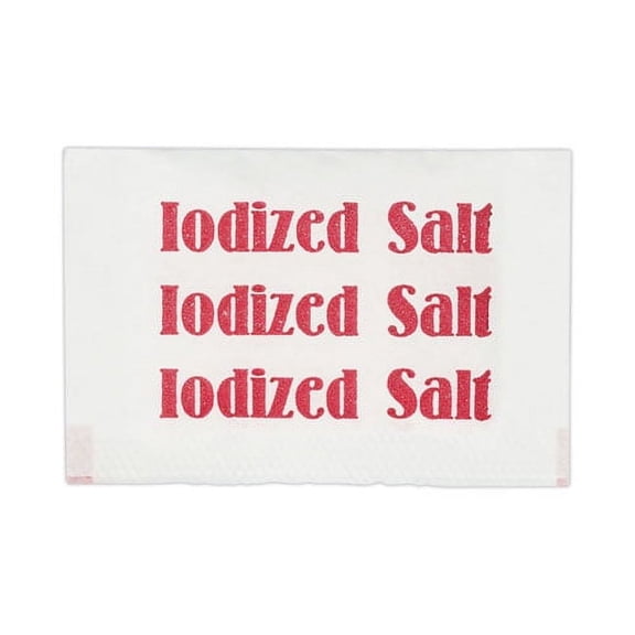 Iodized Salt Packets, 0.75 g Packet, 3,000/Box | Bundle of 10 Cartons