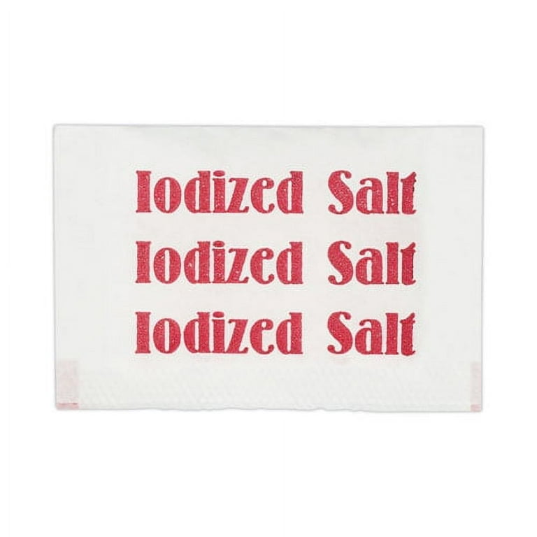 Iodized Salt Packets, 0.75 g Packet, 3,000/Box Iodized Salt Packets, 0.75 g Packet, 3,000/Box