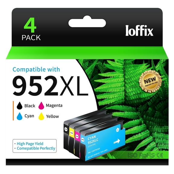 Ioffix 952 XL Ink Cartridges Combo Pack Compatible with HP 952XL Ink for HP Officejet Pro 8710 8720 7740 8715 8740 8702 Printer (4 Pack)