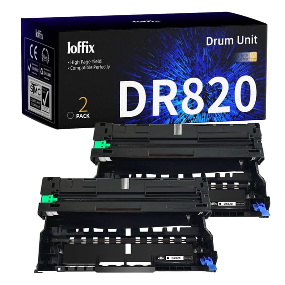 Ioffix DR820 Drum Unit for TN850 Toner Compatible with Brother DR820 Drum for Brother MFC-L5800DW L5900DW L6900DW (2 Drum)