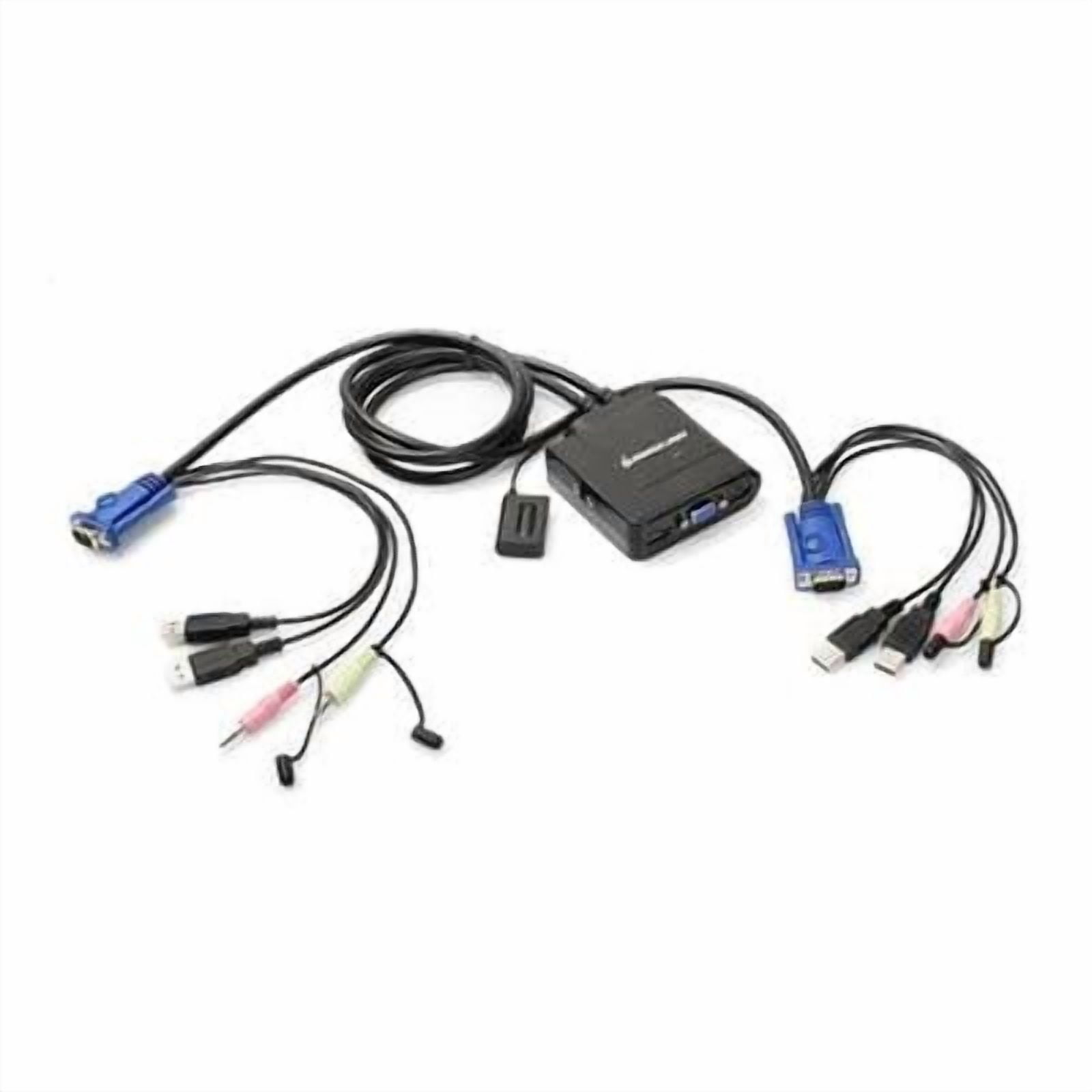 IOGEAR 2-Port USB Cable KVM Switch with Audio and Mic - GCS72U