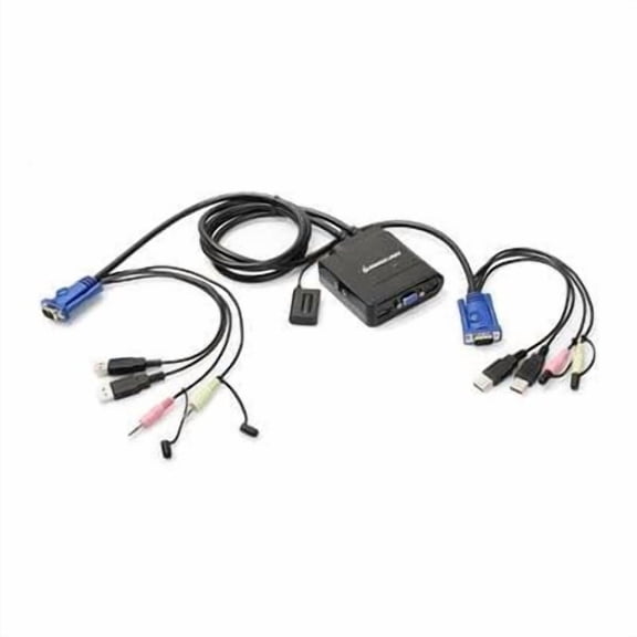 IOGEAR 2-Port USB Cable KVM Switch with Audio and Mic - GCS72U