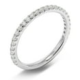 thumbnail image 1 of Ioka - 14K Solid White Gold 2MM CZ stones Women's Wedding Band Ring - Size 4.5, 1 of 1