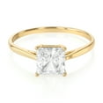 thumbnail image 1 of Ioka - 14K Solid Yellow Gold Princess Cut CZ Wedding Engagement Ring - Size 5.5, 1 of 4
