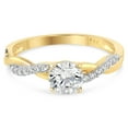 thumbnail image 1 of Ioka - 14K Solid Yellow Gold Round Cut CZ Wedding Engagement Ring - Size 8.5, 1 of 7