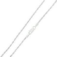 thumbnail image 1 of Ioka - 14K White Solid Gold 1.5mm Rope Chain Necklace with Lobster Clasp - 20", 1 of 7