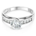 thumbnail image 1 of Ioka - 14K White Solid Gold 1 Ct. Round Cut Cubic Zirconia CZ Wedding Engagement Ring - Size 6, 1 of 5