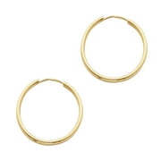 IOKA - 14K Yellow Gold 1.5mm Thickness Hoop Endless Earrings