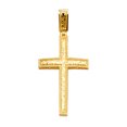 thumbnail image 1 of Ioka - 14K Yellow Gold Cross Religious Charm Pendant For Necklace or Chain, 1 of 4