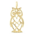 thumbnail image 1 of Ioka-14K Yellow Gold Owl Charm Pendant For Necklace or Chain, 1 of 5