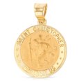 thumbnail image 1 of Ioka-14K Yellow Gold Religious St. Christopher Charm Pendant For Necklace or Chain, 1 of 4