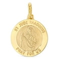 thumbnail image 1 of Ioka-14K Yellow Gold St. Jude Thaddeus Pray For Us Religious Charm Pendant For Necklace or Chain, 1 of 5