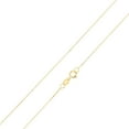 thumbnail image 1 of Ioka - 14K Yellow Solid Gold 0.5mm Box Chain Necklace with Spring Ring Clasp - 18", 1 of 9