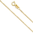 thumbnail image 1 of Ioka - 14K Yellow Solid Gold 1.2mm Bevelled Side Diamond Cut Rolo Cable Chain Necklace with Spring Ring Clasp - 22", 1 of 7