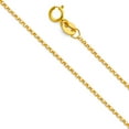 thumbnail image 1 of Ioka - 14K Yellow Solid Gold 1.2mm Classic Rolo Cable Chain Necklace with Spring Ring Clasp - 22", 1 of 4