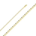 thumbnail image 1 of Ioka - 14K Yellow Solid Gold 3.4mm Flat Mariner Chain Necklace with Lobster Clasp - 20", 1 of 4