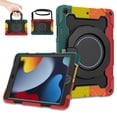 thumbnail image 1 of Iokmax Case for iPad 10.2 inch 9th/8th/7th Generation 2021/2020/2019 with 360 Kickstand Handle Shou lder Strap Heavy Duty Rugged Shockproof Protective Cover, 1 of 6
