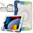 thumbnail image 1 of Iokmax Case for iPad 10.2 inch 9th/8th/7th Generation 2021/2020/2019 with 360 Kickstand Handle Shou lder Strap Heavy Duty Rugged Shockproof Protective Cover, 1 of 6