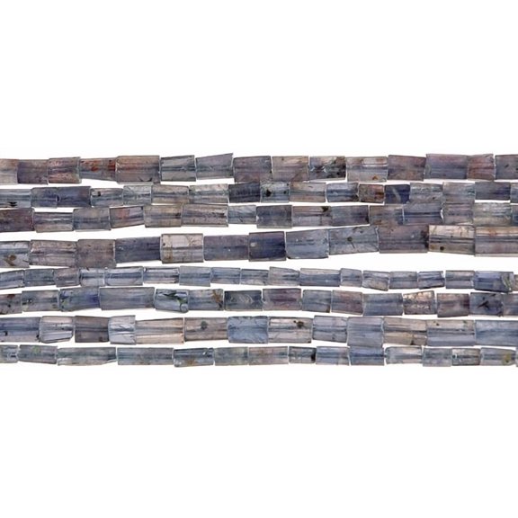 Iolite Faceted Tubes | Gemstone Beads