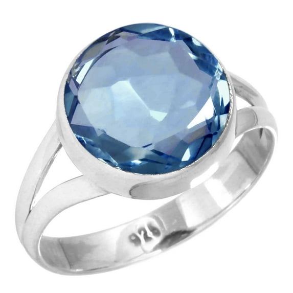 Iolite Quartz Ring 925 Sterling Silver Handmade Jewelry