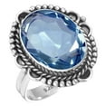 thumbnail image 1 of Iolite Quartz Ring 925 Sterling Silver Handmade Jewelry, 1 of 5