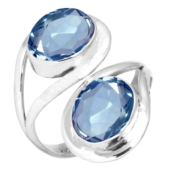 Iolite Quartz Ring 925 Sterling Silver Handmade Jewelry
