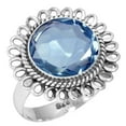 thumbnail image 1 of Iolite Quartz Ring 925 Sterling Silver Handmade Jewelry, 1 of 5
