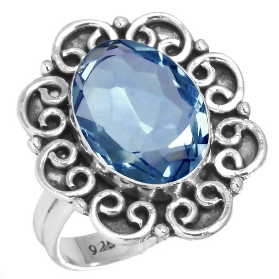 Iolite Quartz Women Jewelry 925 Sterling Silver Ring