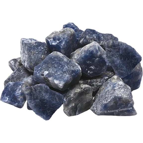 Iolite Rough Stones Natural Raw Crystals for Tumbling (5 Pieces)