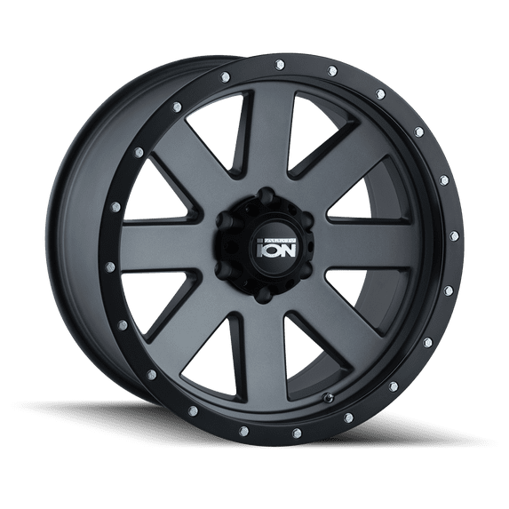 Ion 134 20X10 5X139.7 -19Et 108Cb Matte Gunmetal/Black Beadlock