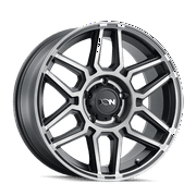 Ion 146 20X10 5X127 -19Et 78.1Cb Matte Black W/Machined Dart Tint