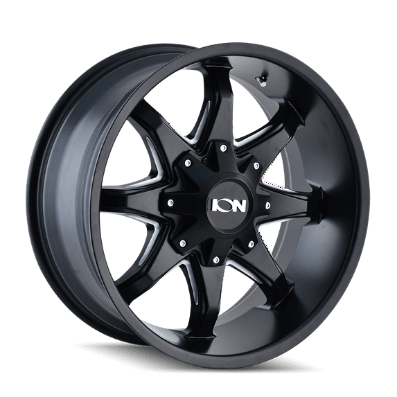 Ion 181 20X12 5X127/5X139.7 -44Et 87Cb Satin Black/Milled Spokes