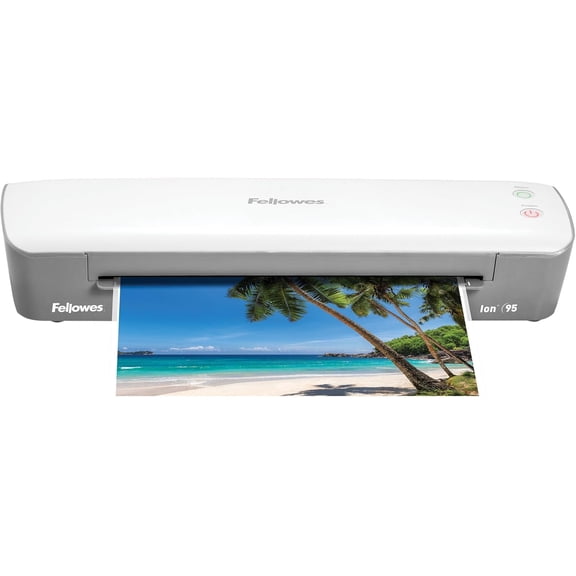 Ion 95 Thermal Laminator for Home, School or Office with 15 Pouch Starter Kit, Easy to Use, Quick Warm-Up, Jam-Free, White/Grey (5247201)