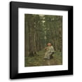 thumbnail image 1 of Ion Andreescu 14x18 Black Modern Framed Museum Art Print Titled - Woman in the Forest (1880), 1 of 5
