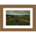 thumbnail image 1 of Ion Andreescu 2x Matted 24x20 Gold Ornate Framed Art Print 'Untitled (View of a Field)', 1 of 2