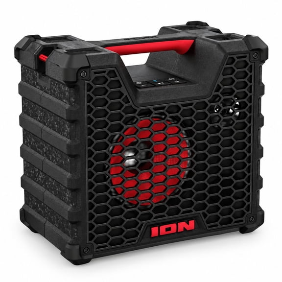 Ion Audio Tailgater Tough - 65W Rugged Portable Bluetooth Speaker, IPX5 Water-Resistant, Black
