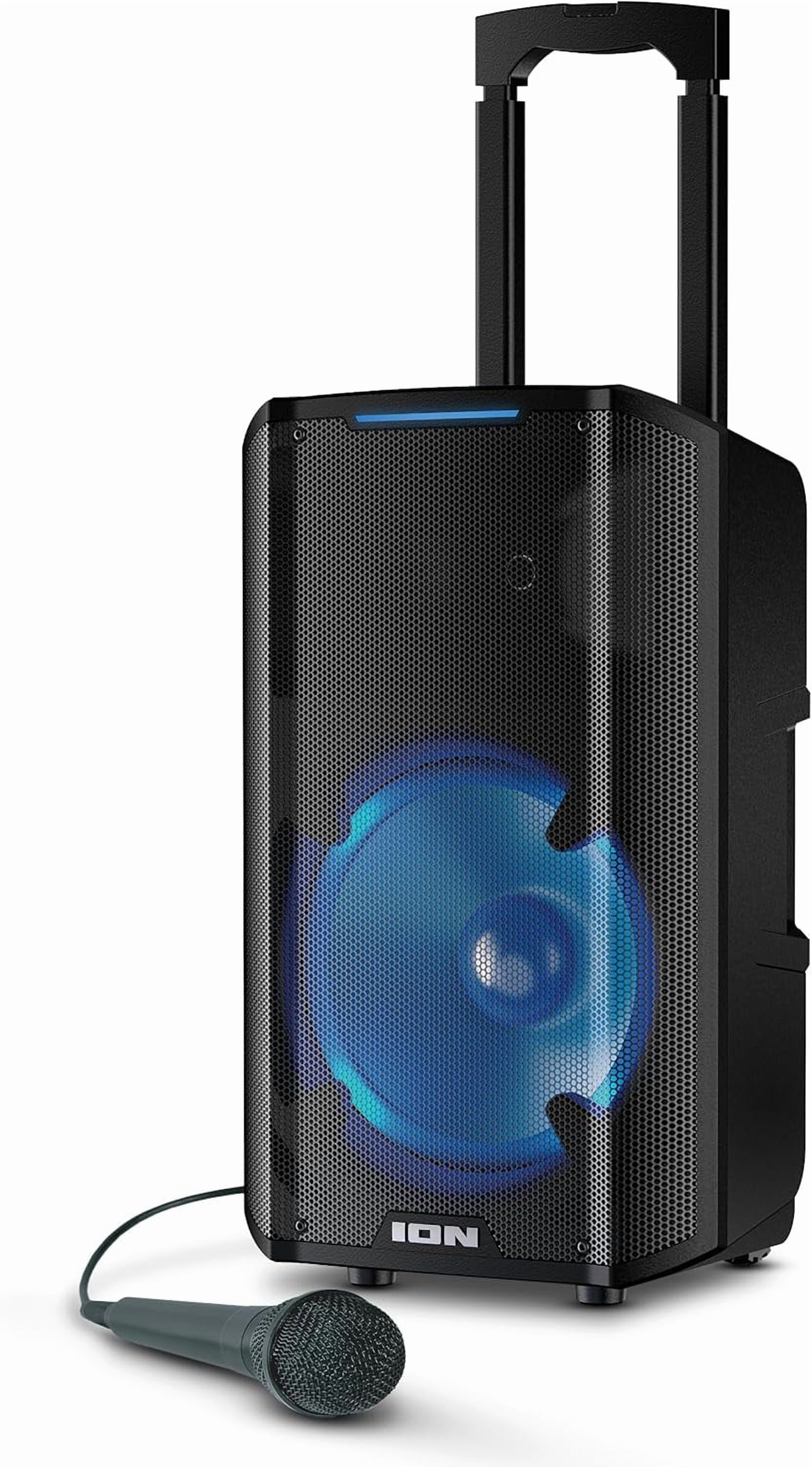 ION Trouper 300 Battery Powered Portable Speaker System with Multi-Channel Mixer and Lights