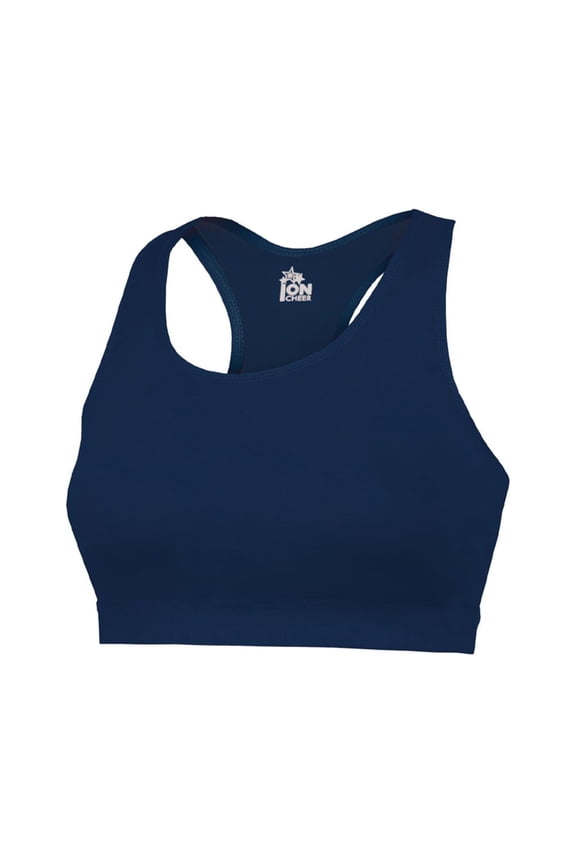 Aspire Flexion Sports Bra for Women and Girls - Basic Racerback Top (YL, Navy)