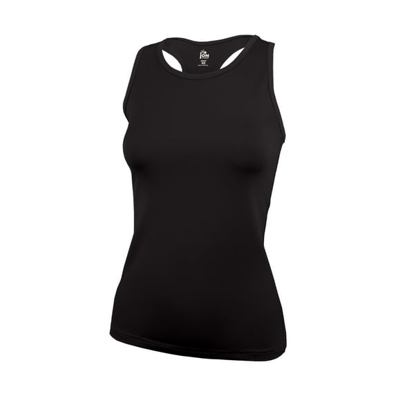 Ion Cheer Aspire Tank Top for Women and Girls - Basic Fitted Racerback (2X, Black)