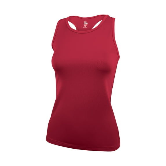Ion Cheer Aspire Tank Top for Women and Girls - Basic Fitted Racerback (YS, Red)