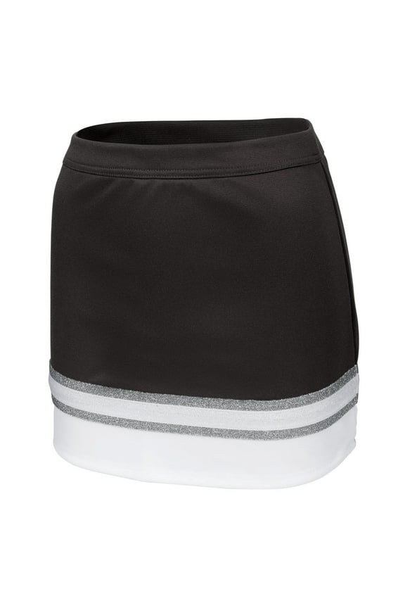 League Celebration Skirt – Girls’ Cheer Uniform Skirt for Practice, Sideline, Pep Rallies, and Competition (Youth Sizes) (Black, YXS)
