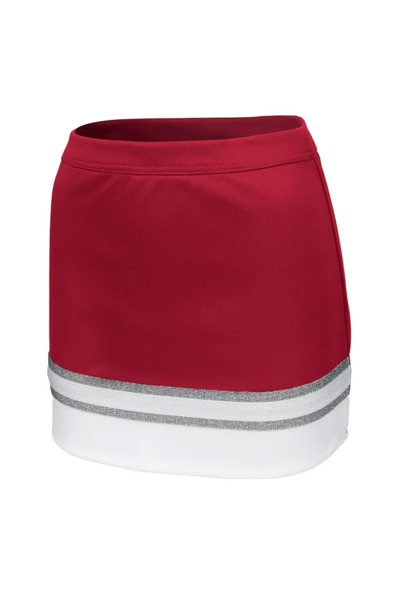 League Celebration Skirt – Girls’ Cheer Uniform Skirt for Practice, Sideline, Pep Rallies, and Competition (Youth Sizes) (Red, YXS)