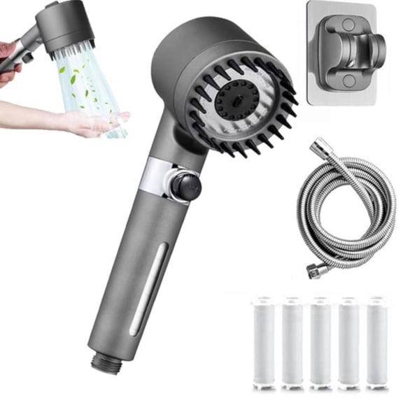 Ion Drops Filtered Showerhead with Hose - Handheld Shower Head for Enhanced Wate
