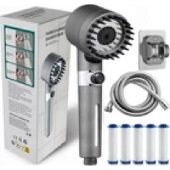 Ion Drops Shower Head, 2025 NEW Iondrops Filtered Showerhead, Filtered Shower with Handheld, Djustable Settings with Hose