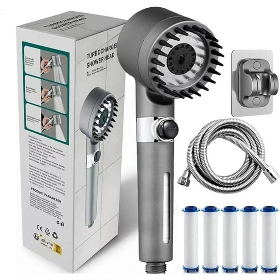 Ion Drops Filtered Showerhead with Hose - Handheld Shower Head for Enhanced Wate